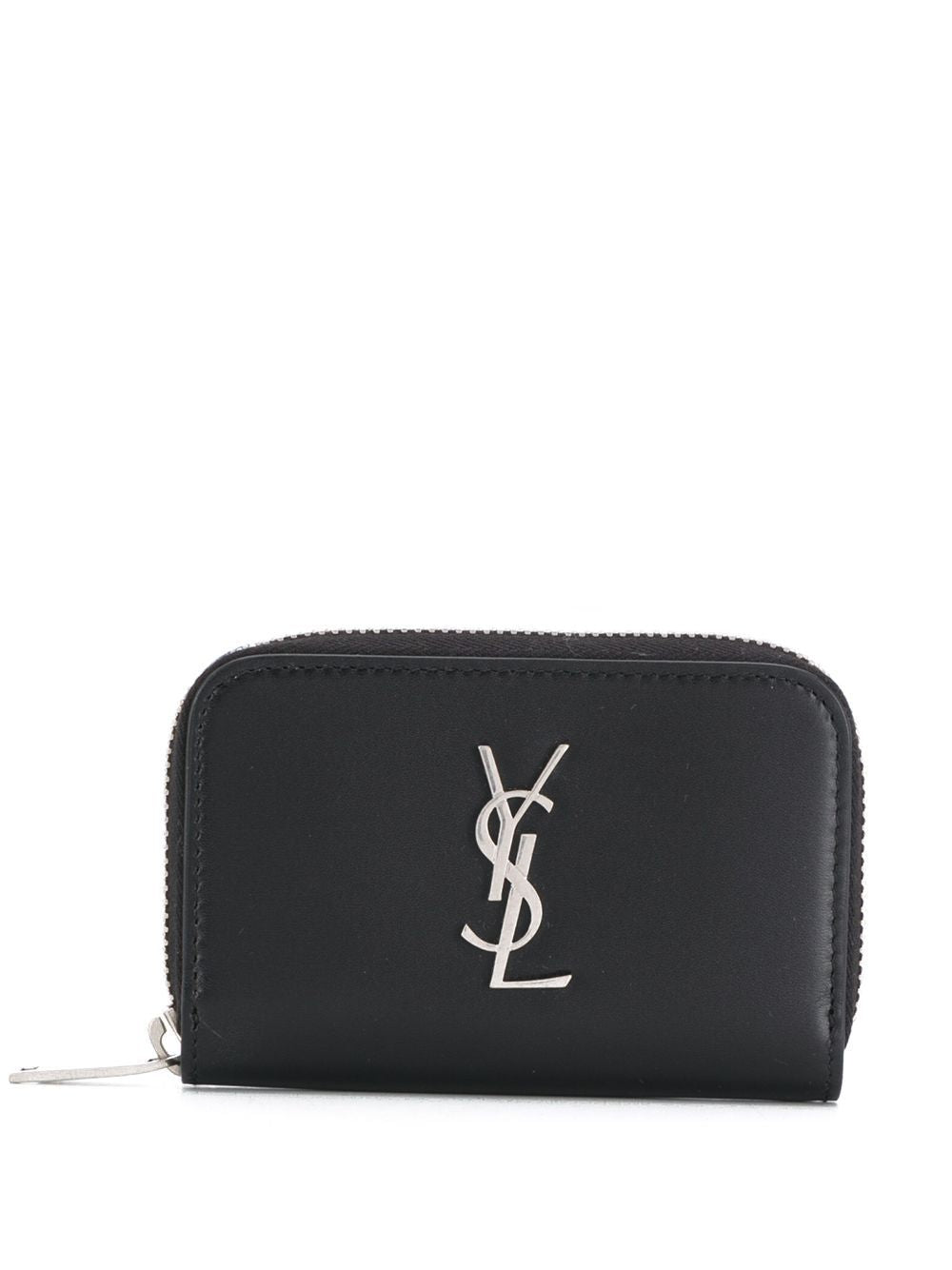 Saint Laurent Men's Plaque Logo Purse in Nero | 5354110SX0E1000