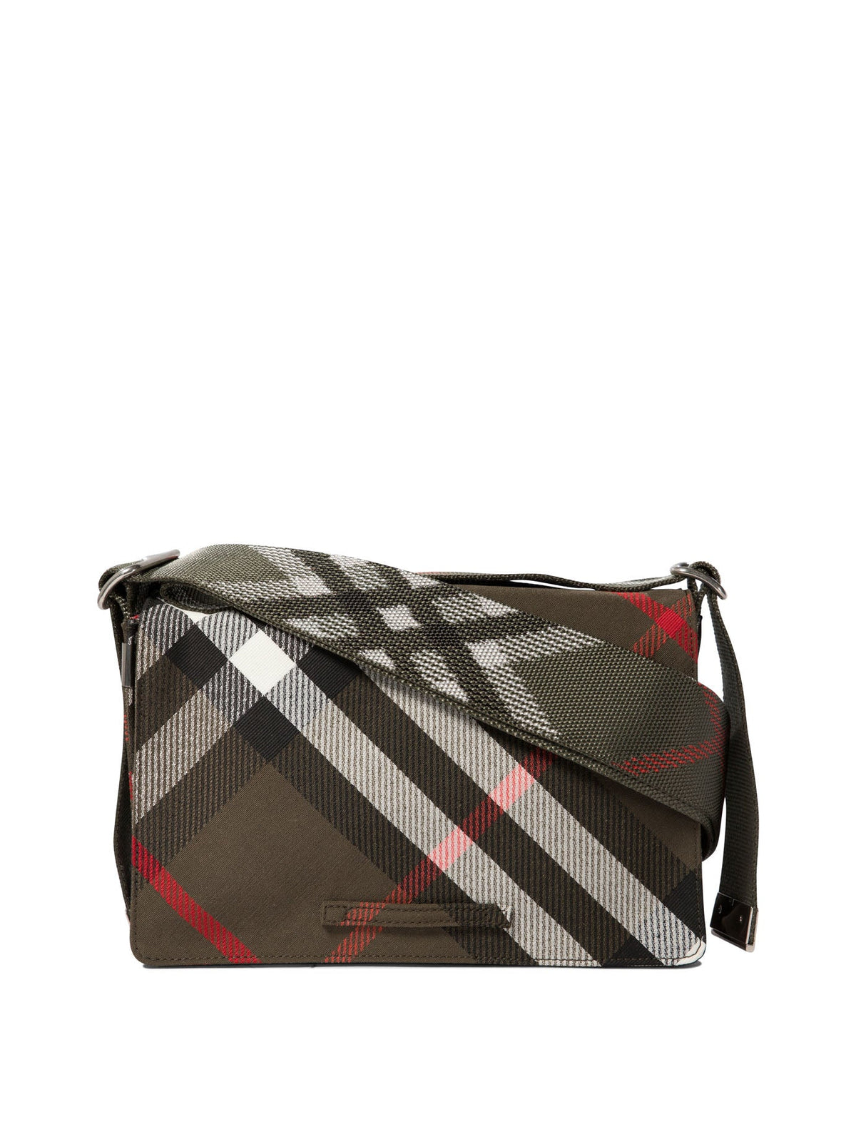 Burberry Men's "trench Check" Crossbody Bag in Green | 8091448