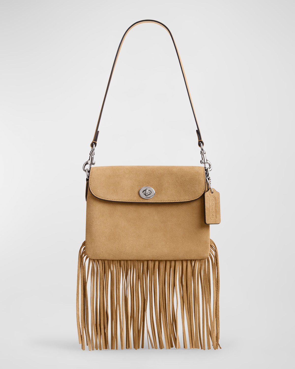 Coach 1964 Fringe Flap Suede Shoulder Bag