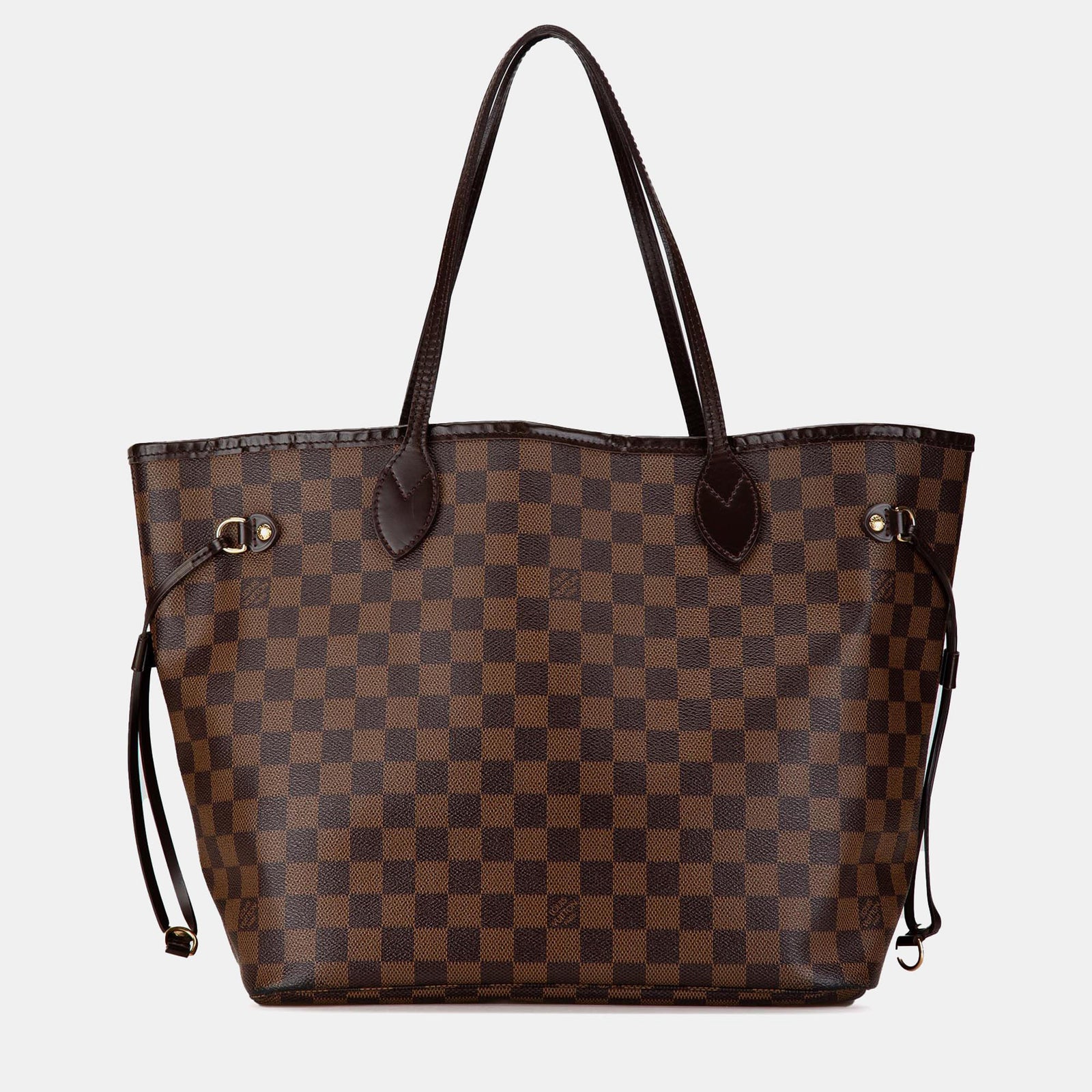 Louis Vuitton Braune Damier Ebene Canvas Neverfull MM-Einkaufstasche