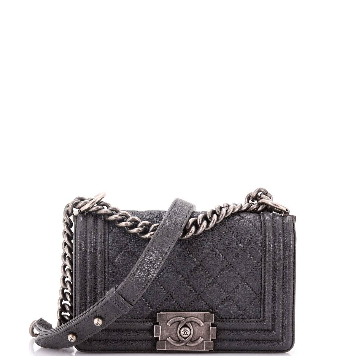Chanel CHANEL Boy Flap Bag Quilted Caviar Small