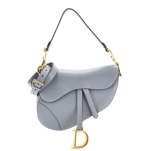 Saddle Handbag with Strap Leather Medium