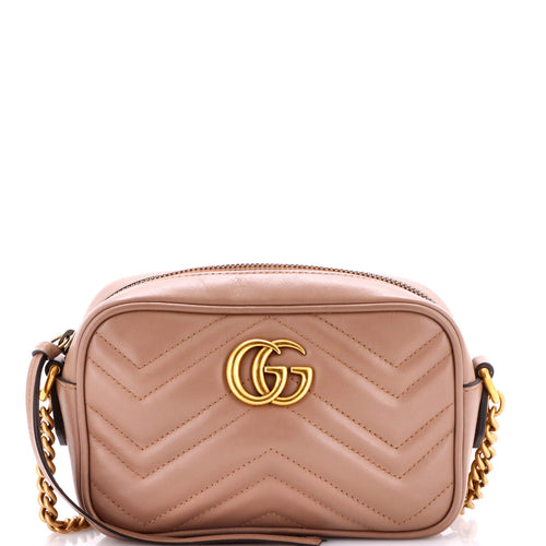 GUCCI GG Marmont Shoulder Bag Matelasse Leather Mini