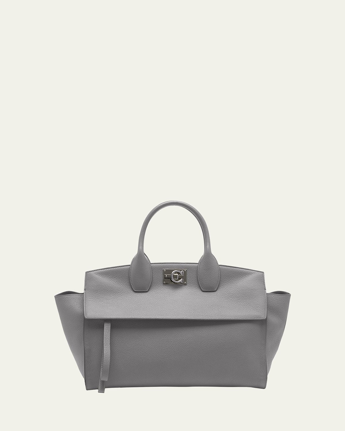 Ferragamo Grand sac à main en cuir souple avec poignée supérieure The Studio