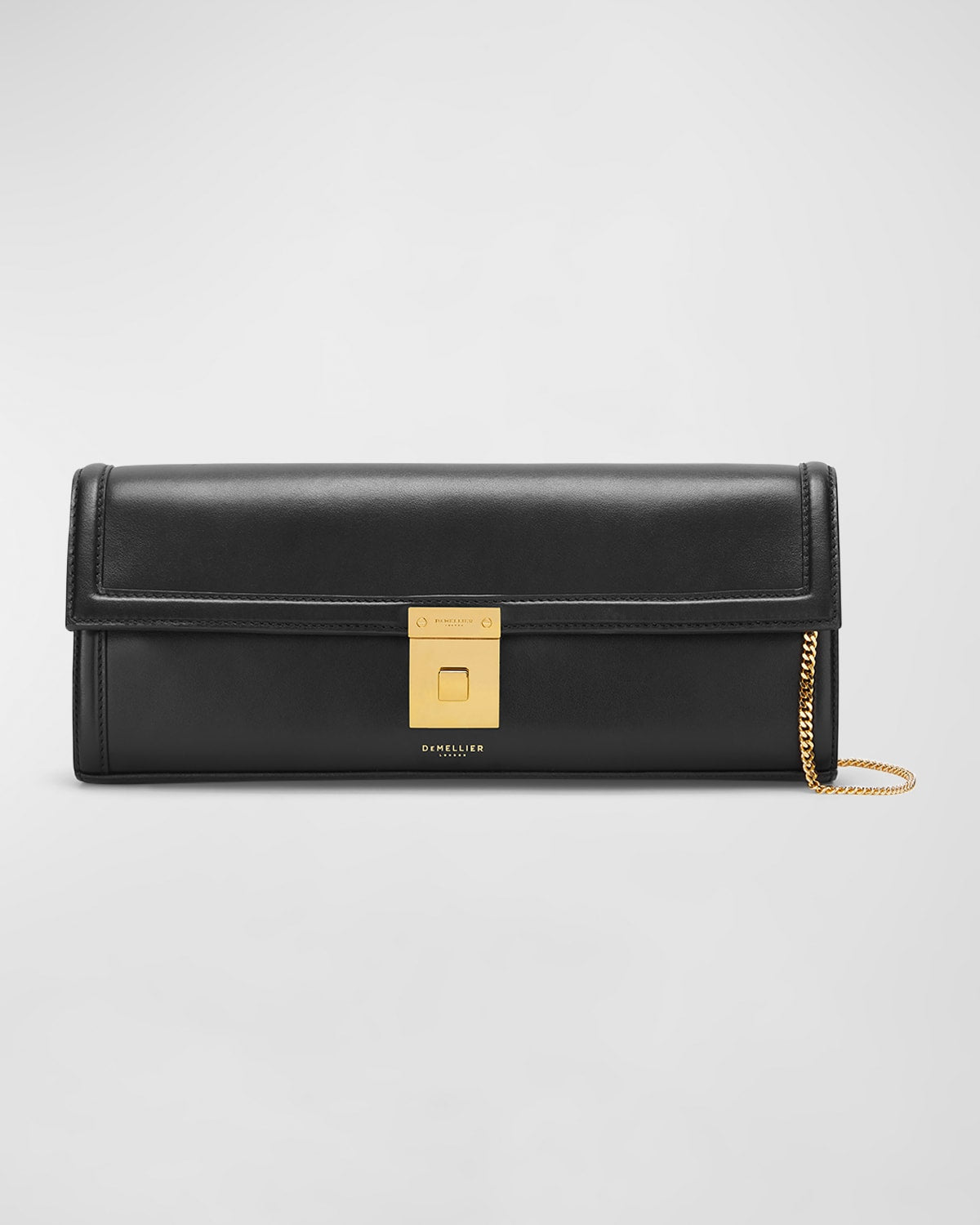 Demellier Paris Flap Leather Clutch Bag