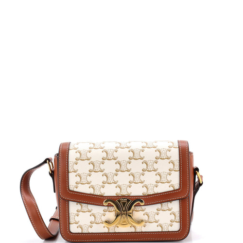 CELINE Triomphe Shoulder Bag Triomphe Coated Canvas Teen
