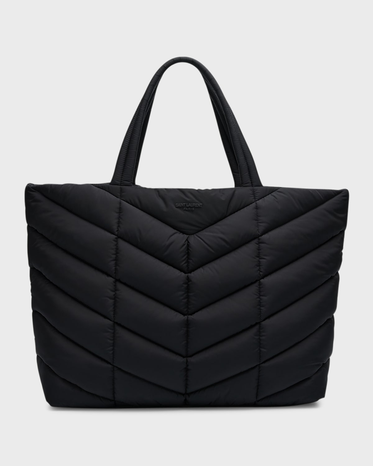 Saint Laurent Men's Nylon Puffer Tote Bag