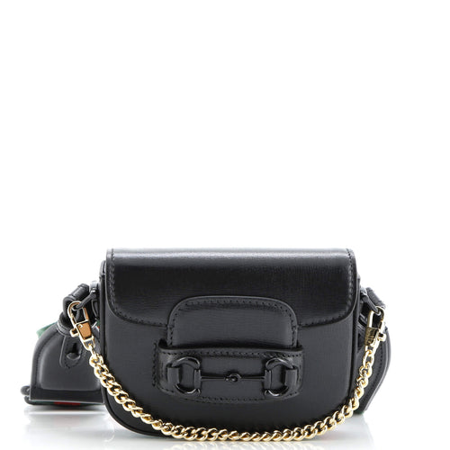 GUCCI Horsebit 1955 Flap Wallet with Strap Leather