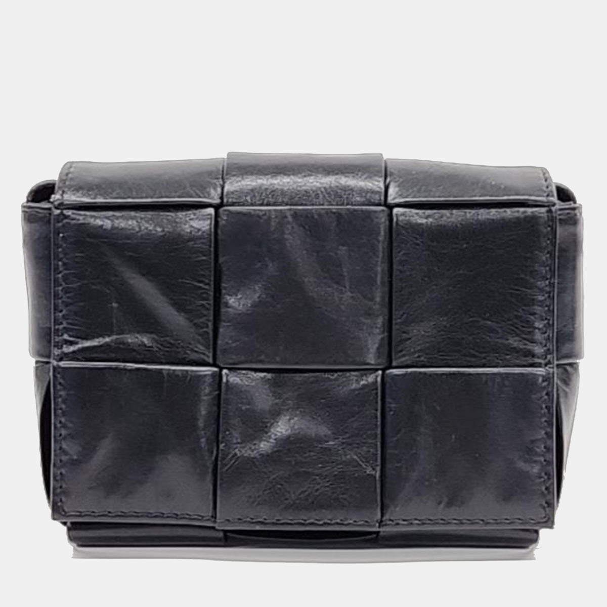 Bottega Veneta Black Leather Cassette Crossbody Bag