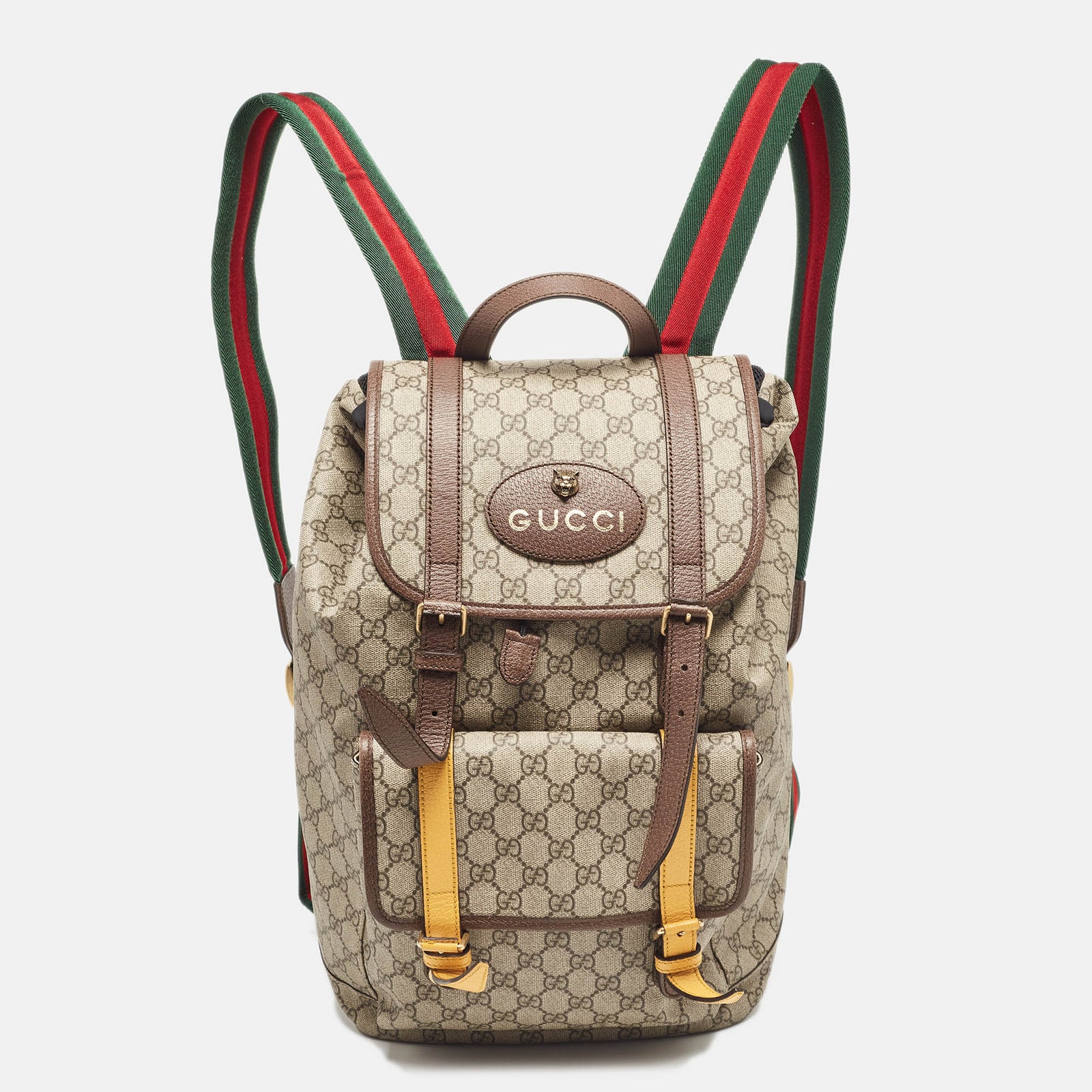 Gucci Sac à dos souple en toile suprême GG beige