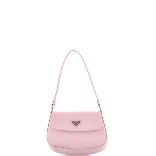 PRADA Cleo Flap Shoulder Bag Spazzolato Leather Small