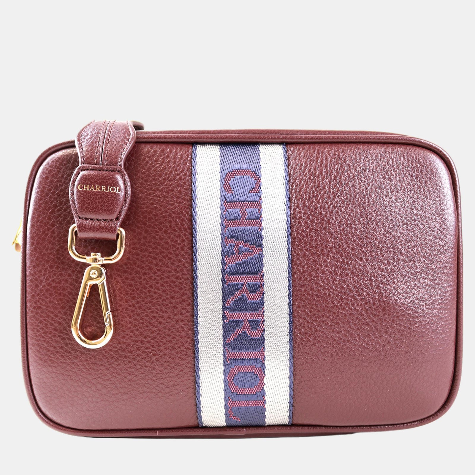 Charriol Bordeaux Leather Deauville Crossbody