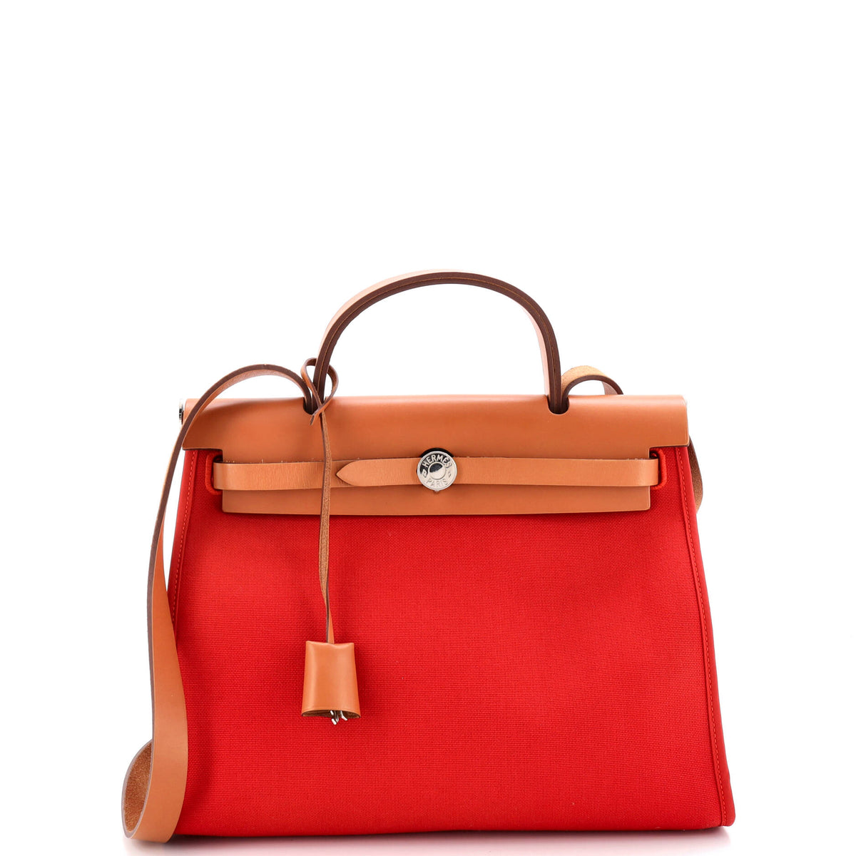 Herm?s Herbag Zip Leather and Toile 31