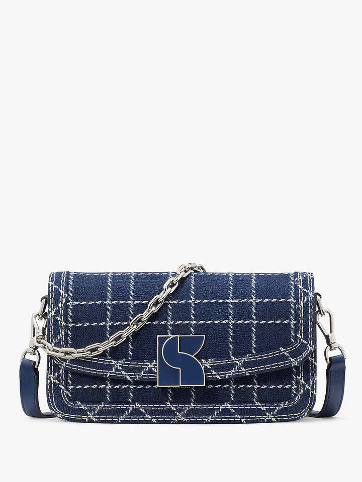 Kate Spade Au Dakota Denim Check Small Crossbody