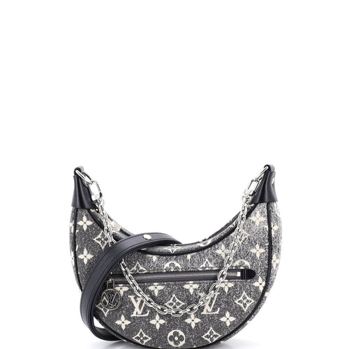 Loop Handbag Monogram Jacquard Denim