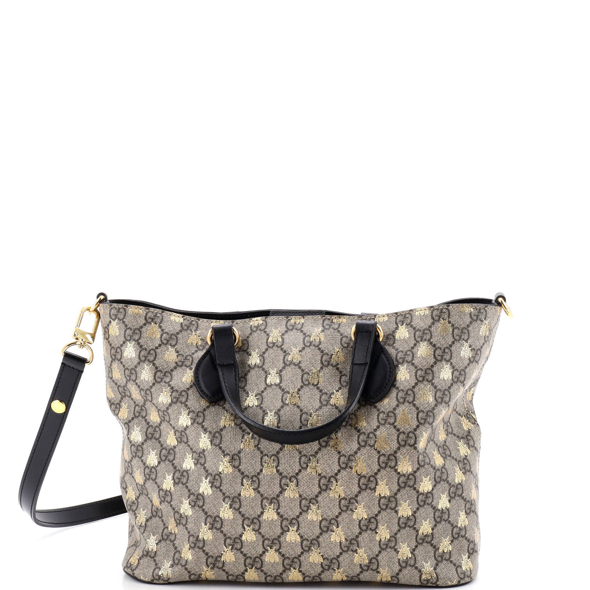 Gucci GUCCI Convertible Soft Tote Printed GG Coated Canvas Small
