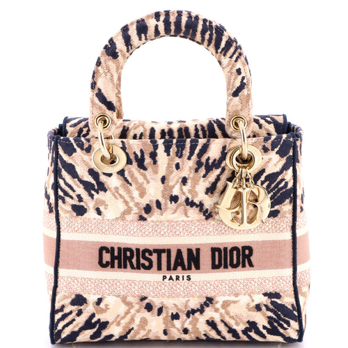 Lady D-Lite Bag Embroidered Canvas Medium