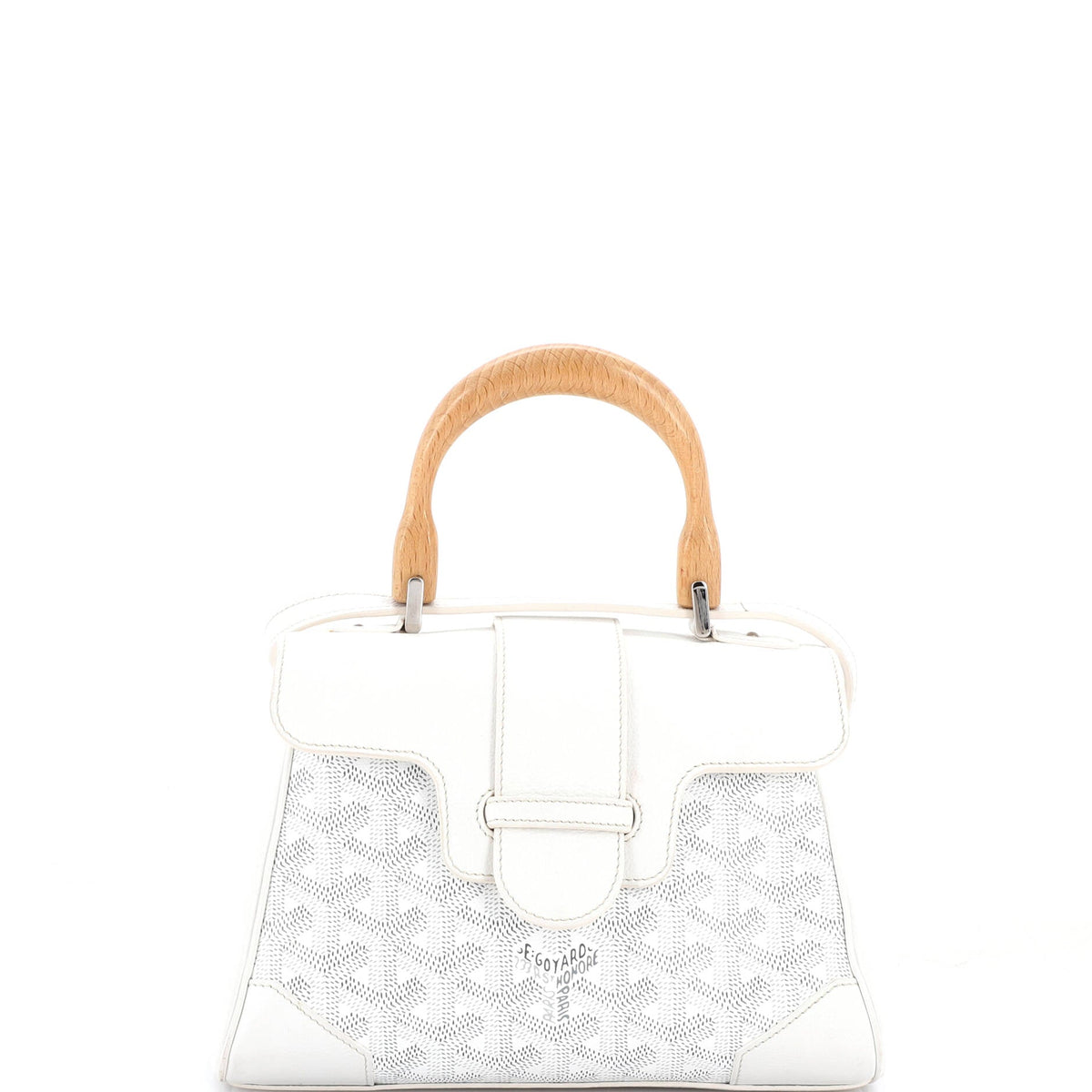 Goyard GOYARD Saigon Top Handle Bag Coated Canvas with Leather Mini
