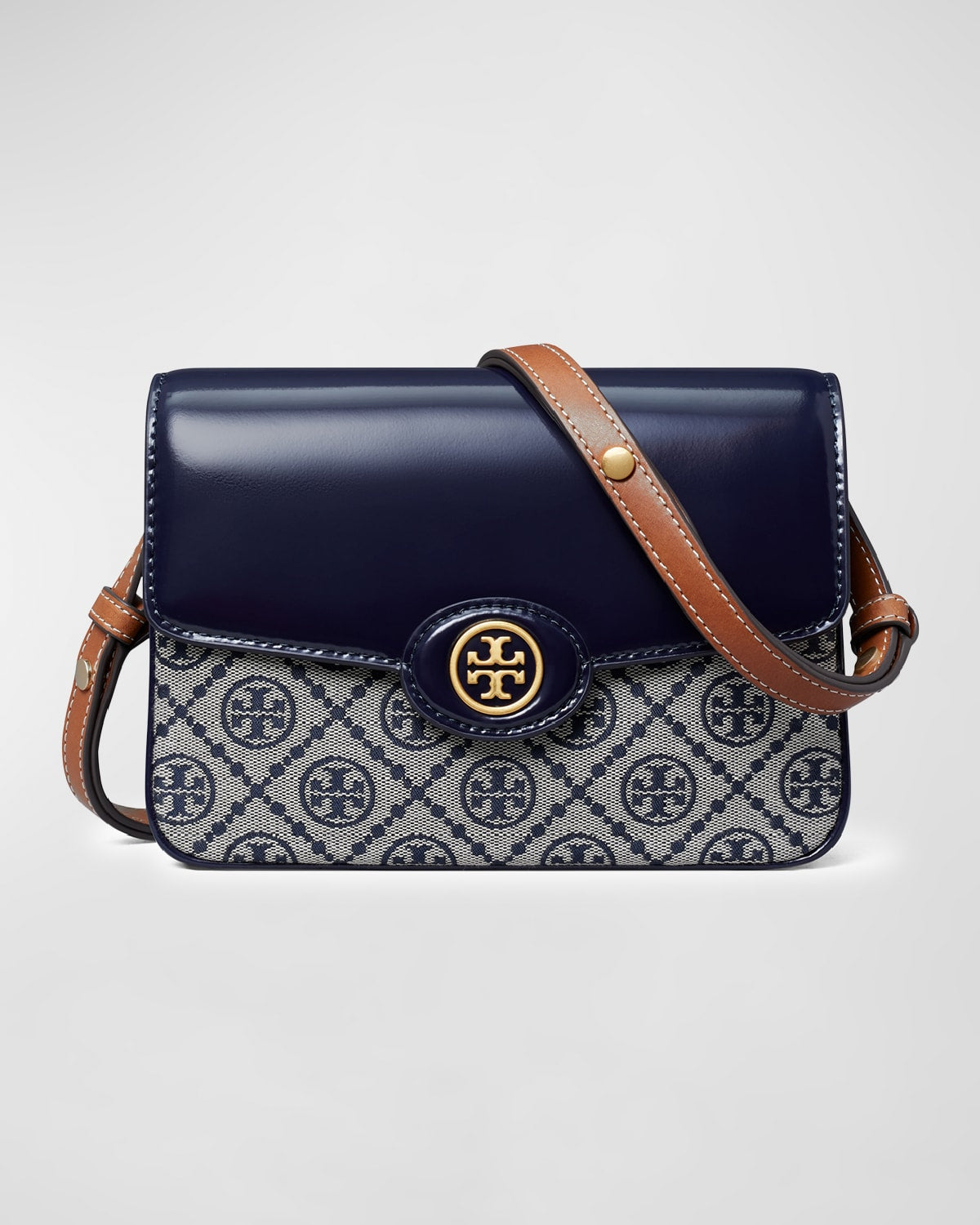 Tory Burch Robinson T Monogram Convertible Shoulder Bag