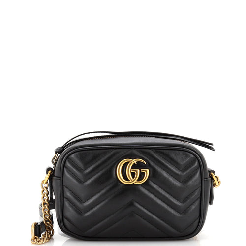 GUCCI GG Marmont Shoulder Bag Matelasse Leather Mini