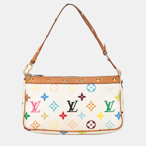 White Monogram Multicolore Pochette Accessoires