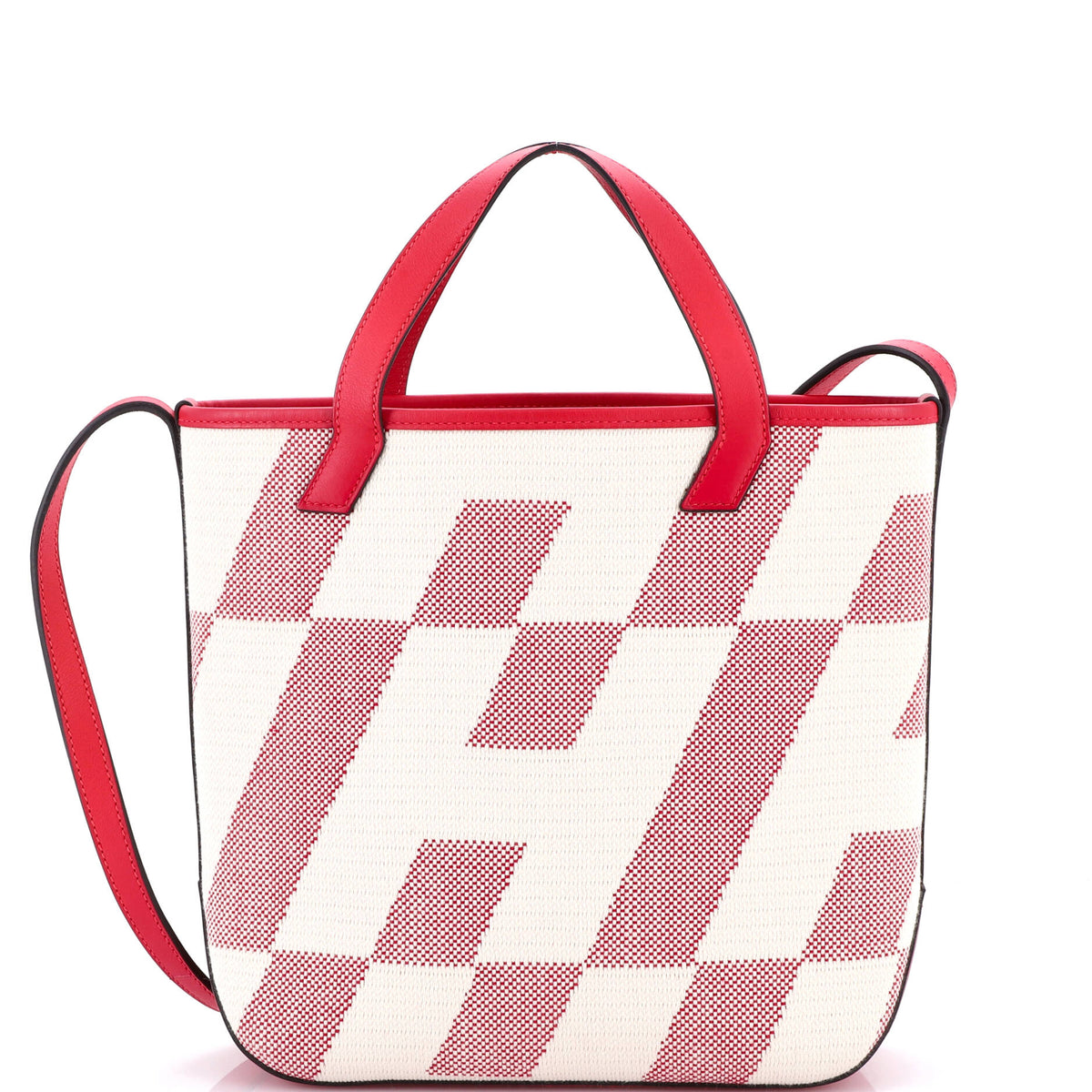 Herm?s Cabas H en Biais Tote Canvas with Leather 27