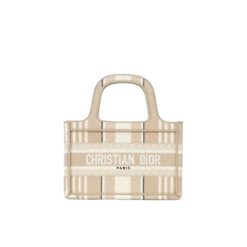 Dior Women's Book Tote Micro Bag in Naturel Mu | S5475ZJAT