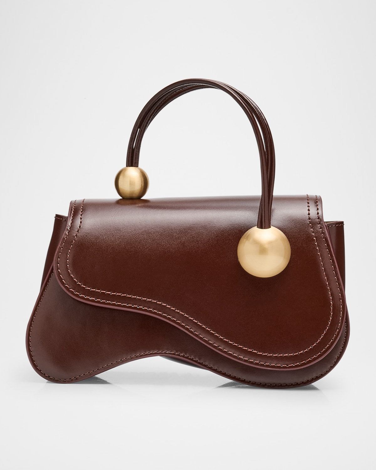 Cult Gaia Kazi Flap Leather Crossbody Bag