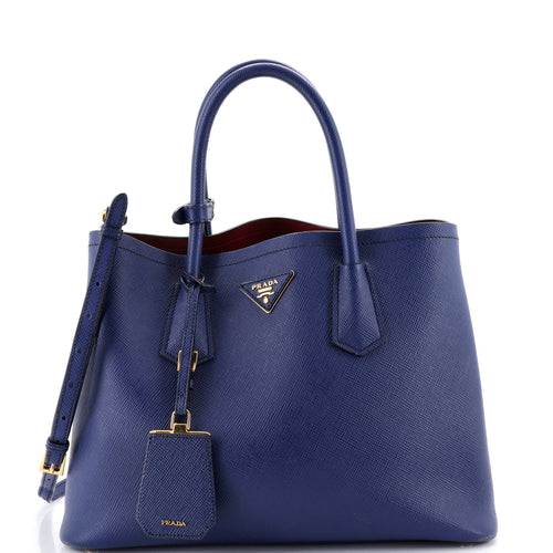 PRADA Cuir Double Tote Saffiano Leather Medium