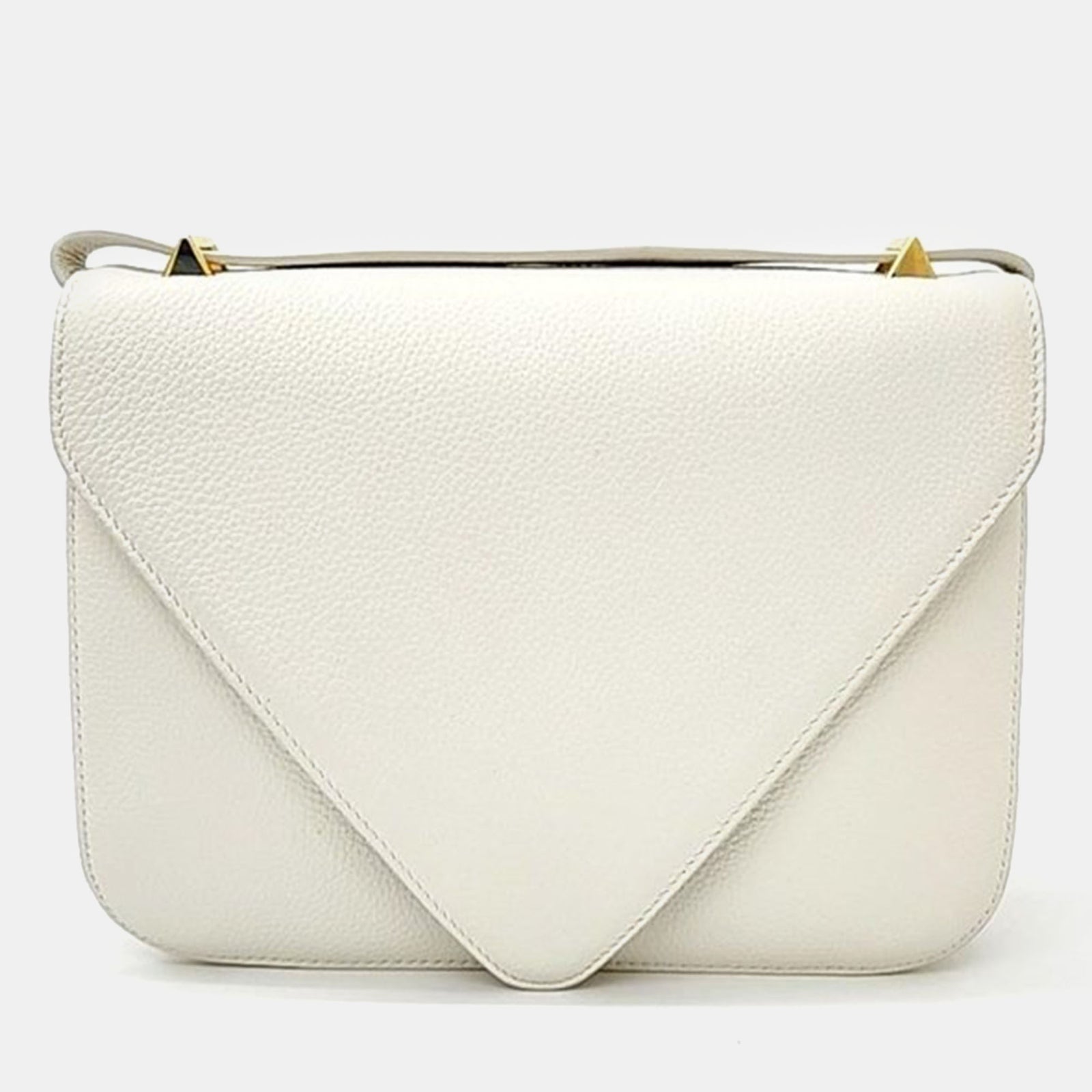 Bottega Veneta White Leather Mount Shoulder Bag