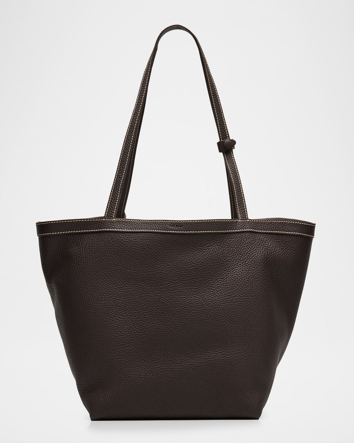 The Row Park Grained Leather Tote Bag with Wristlet