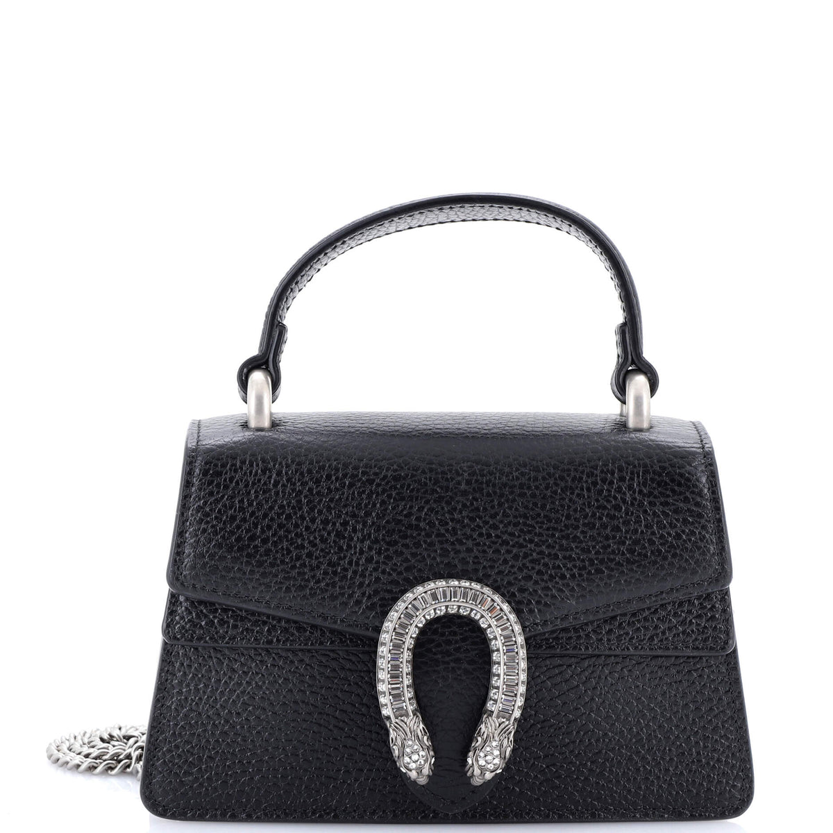 Gucci GUCCI Dionysus Top Handle Bag Leather with Crystals Mini