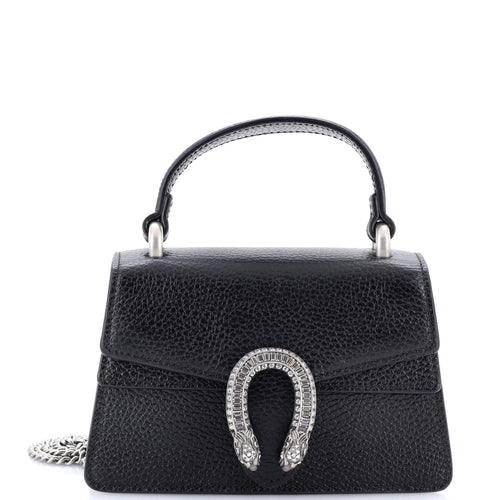 GUCCI Dionysus Top Handle Bag Leather with Crystals Mini