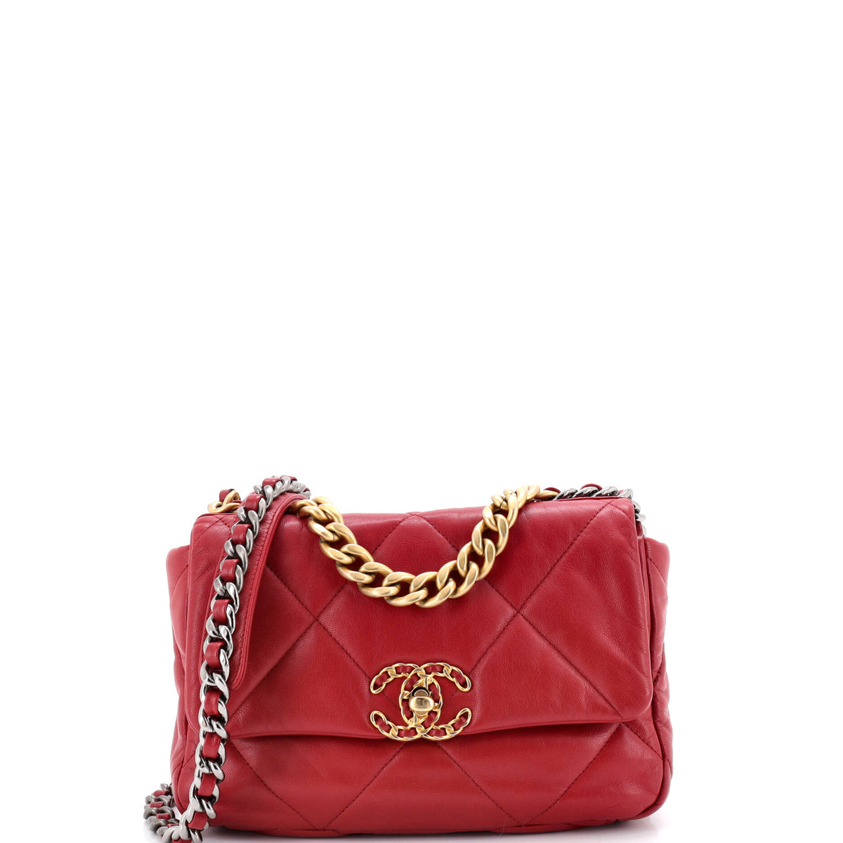 Chanel CHANEL 19 Flap Bag Quilted Leather Medium