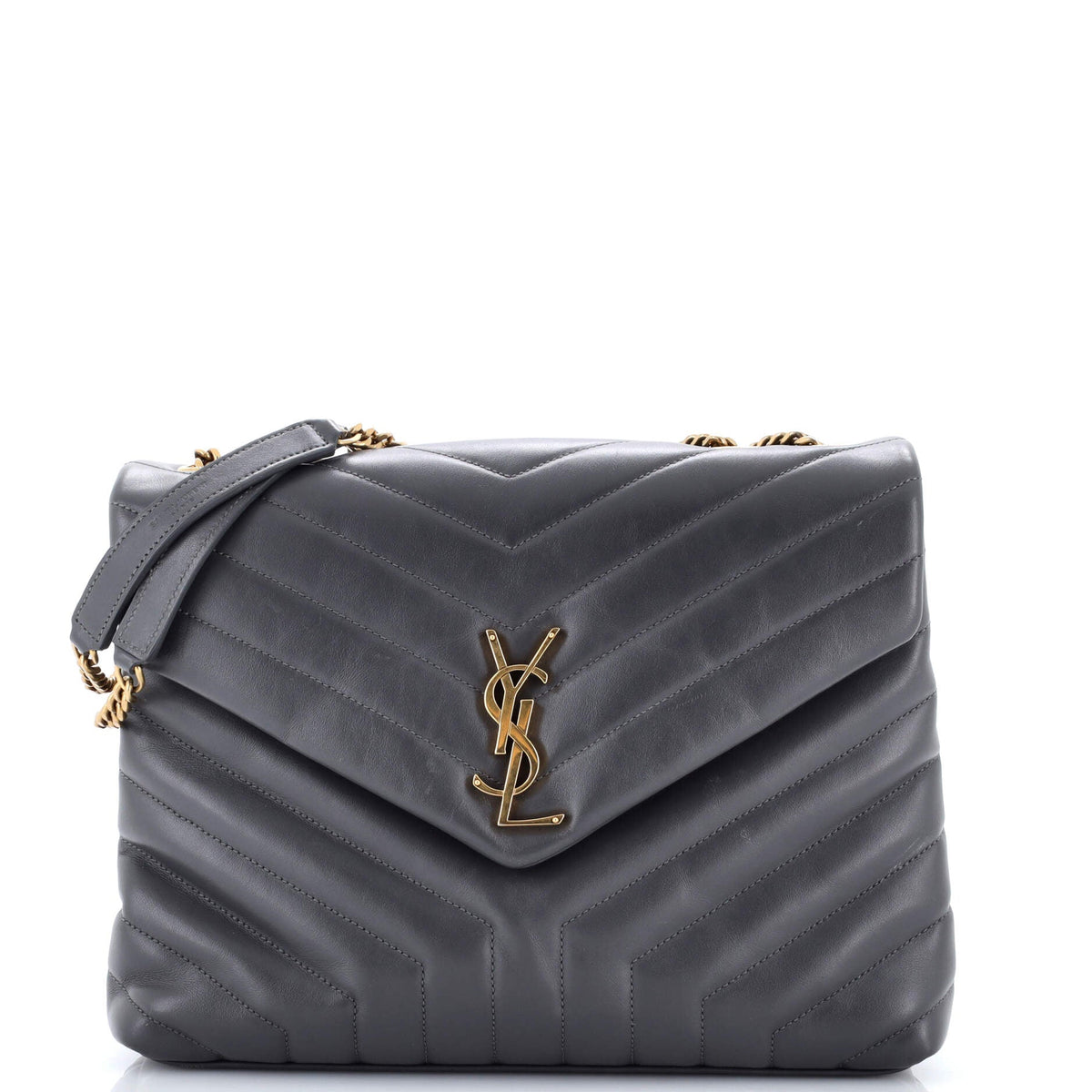 Saint Laurent Loulou Shoulder Bag Matelasse Chevron Leather Medium