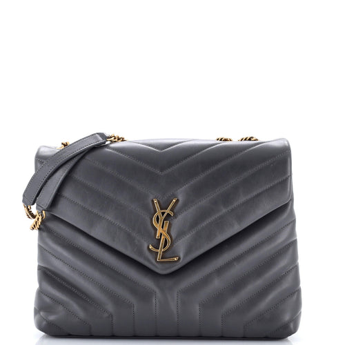 Loulou Shoulder Bag Matelasse Chevron Leather Medium