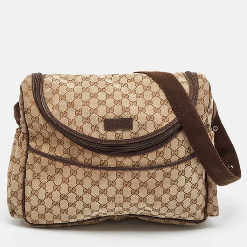 Beige/Ebony GG Canvas Original Baby Changing Bag