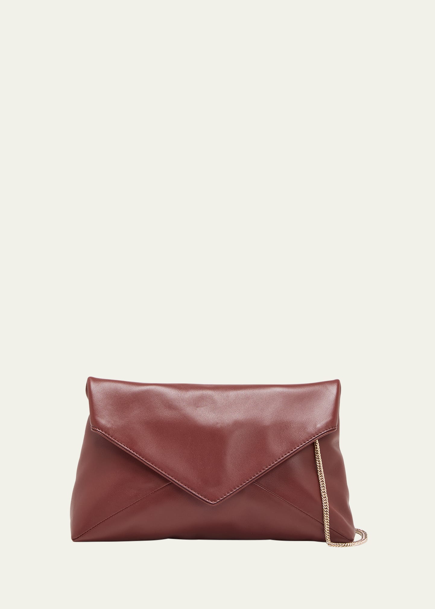 Dries Van Noten Envelope Flap Leather Clutch Bag