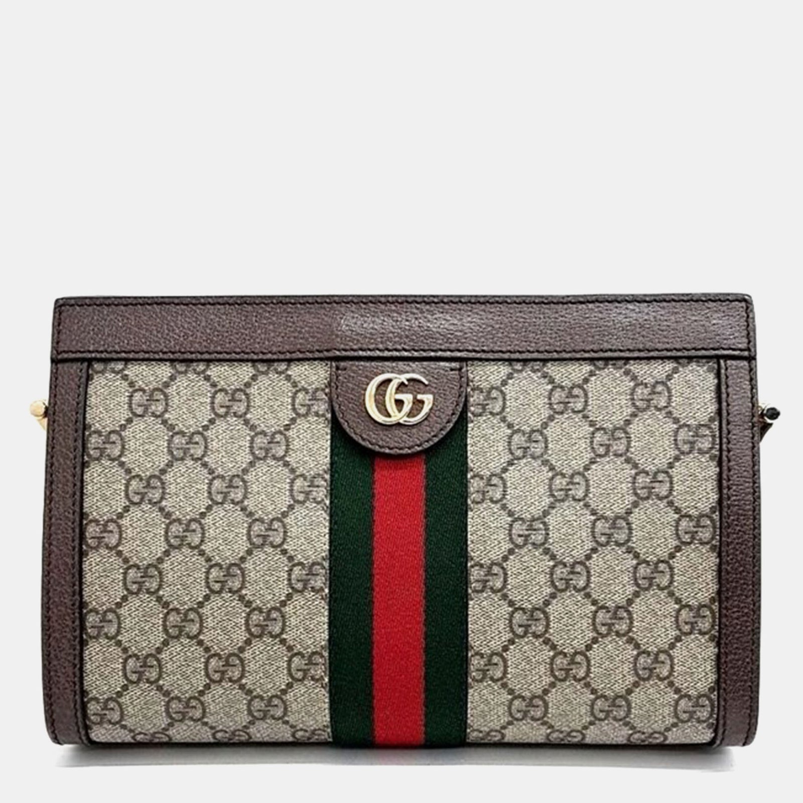 Gucci Beige Leather Ophidia GG Supreme Shoulder Bag