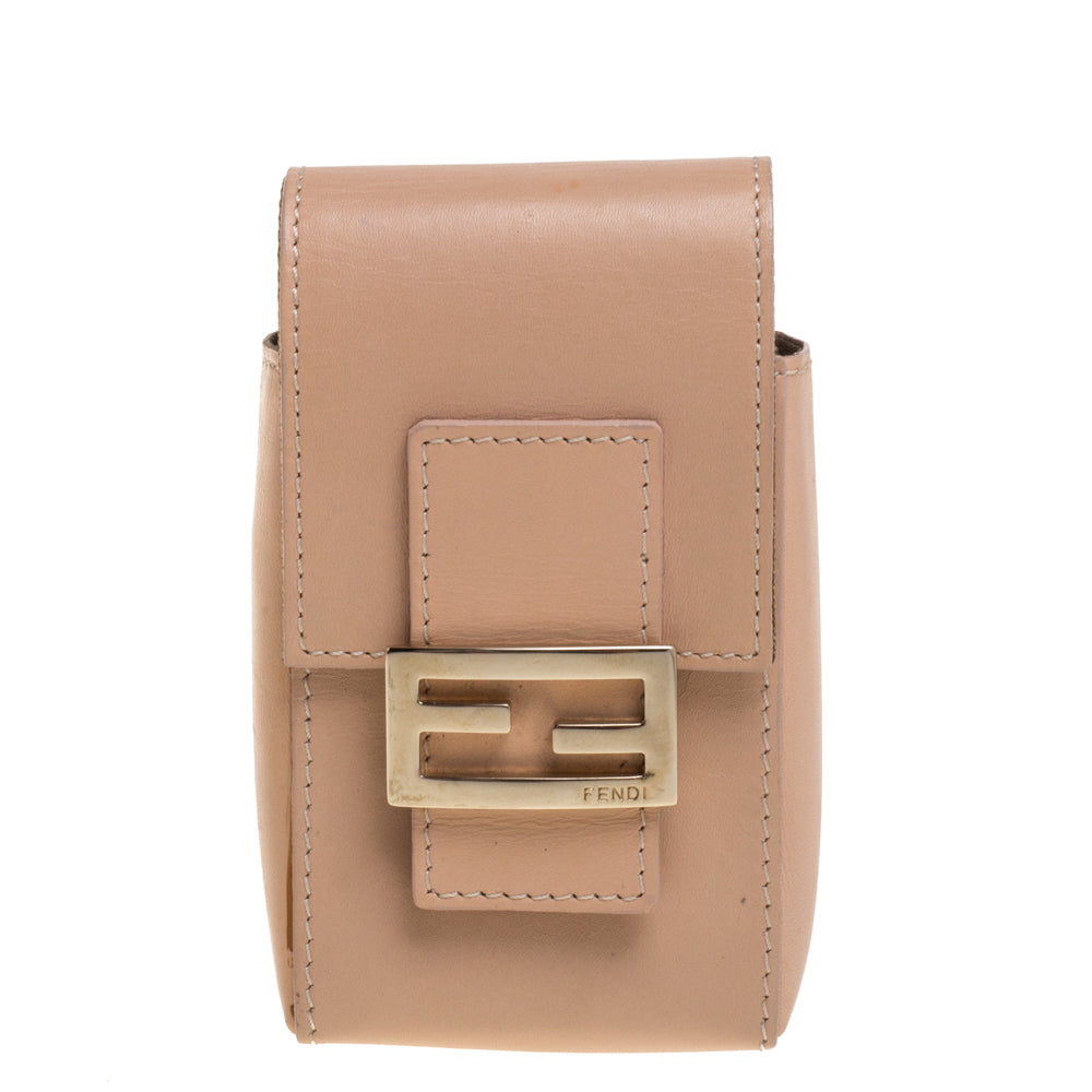 Fendi Beige Leather Cigarette Pouch