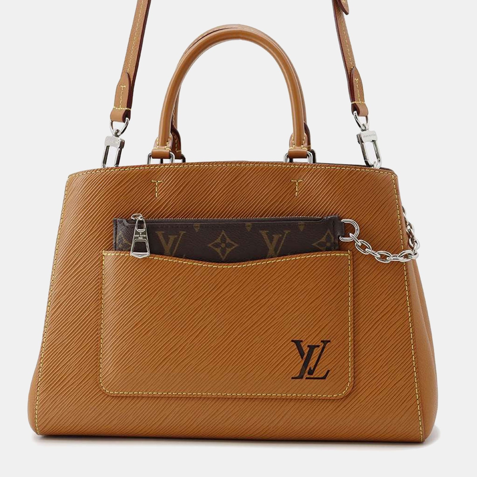 Louis Vuitton Goldfarbene Ledertasche Murrell Thoth Miel Epi, Größe MM