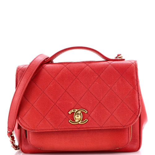 CHANEL Business Affinity Flap Bag Quilted Caviar Small