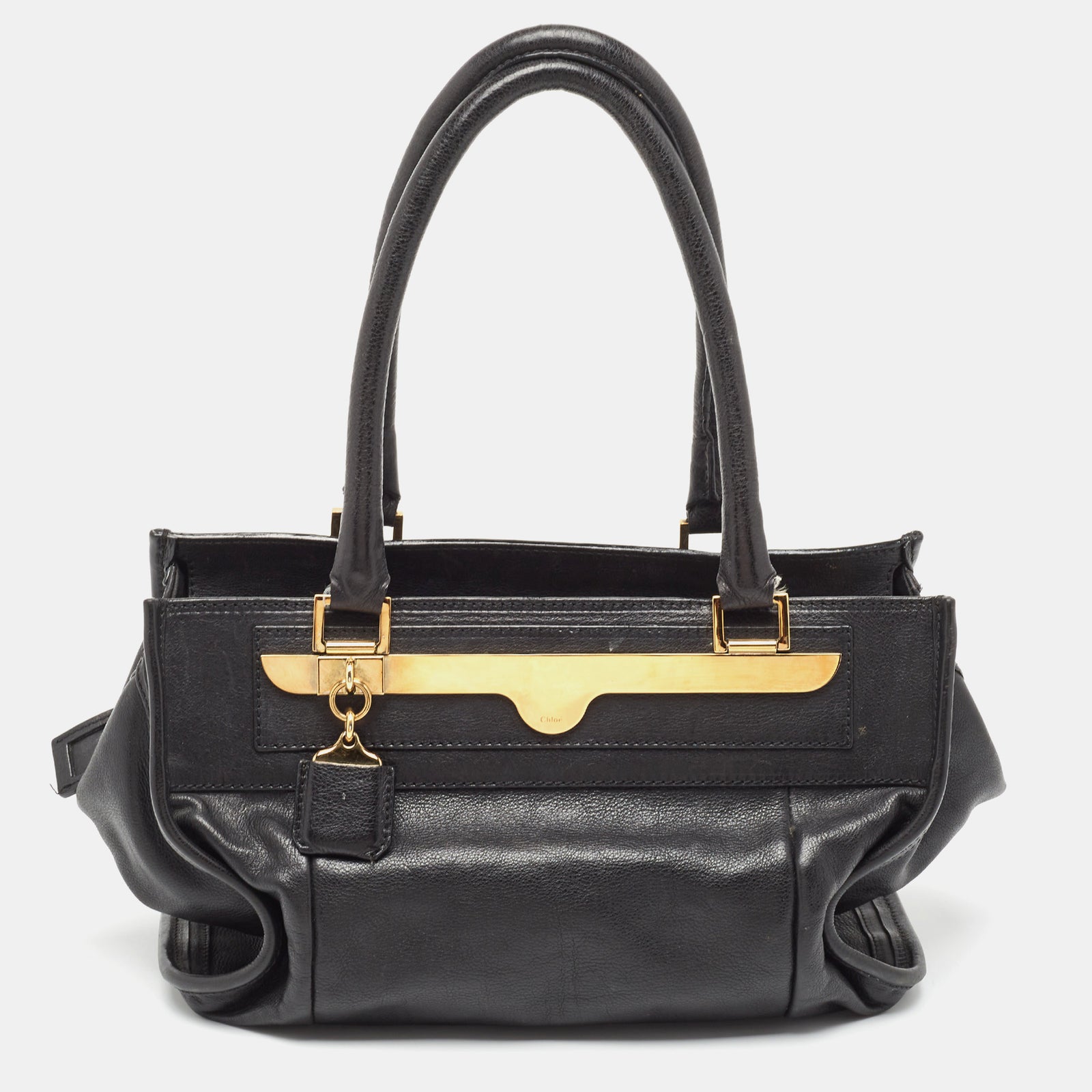 Chloe Black Leather Satchel