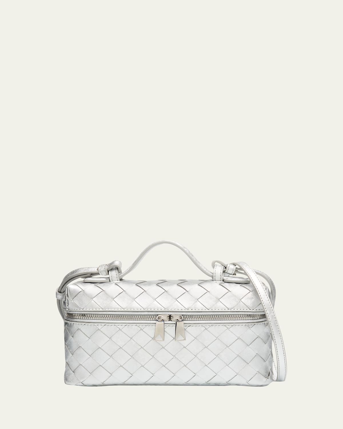 Bottega Veneta Bang Bang Laminated Leather Vanity Crossbody Bag
