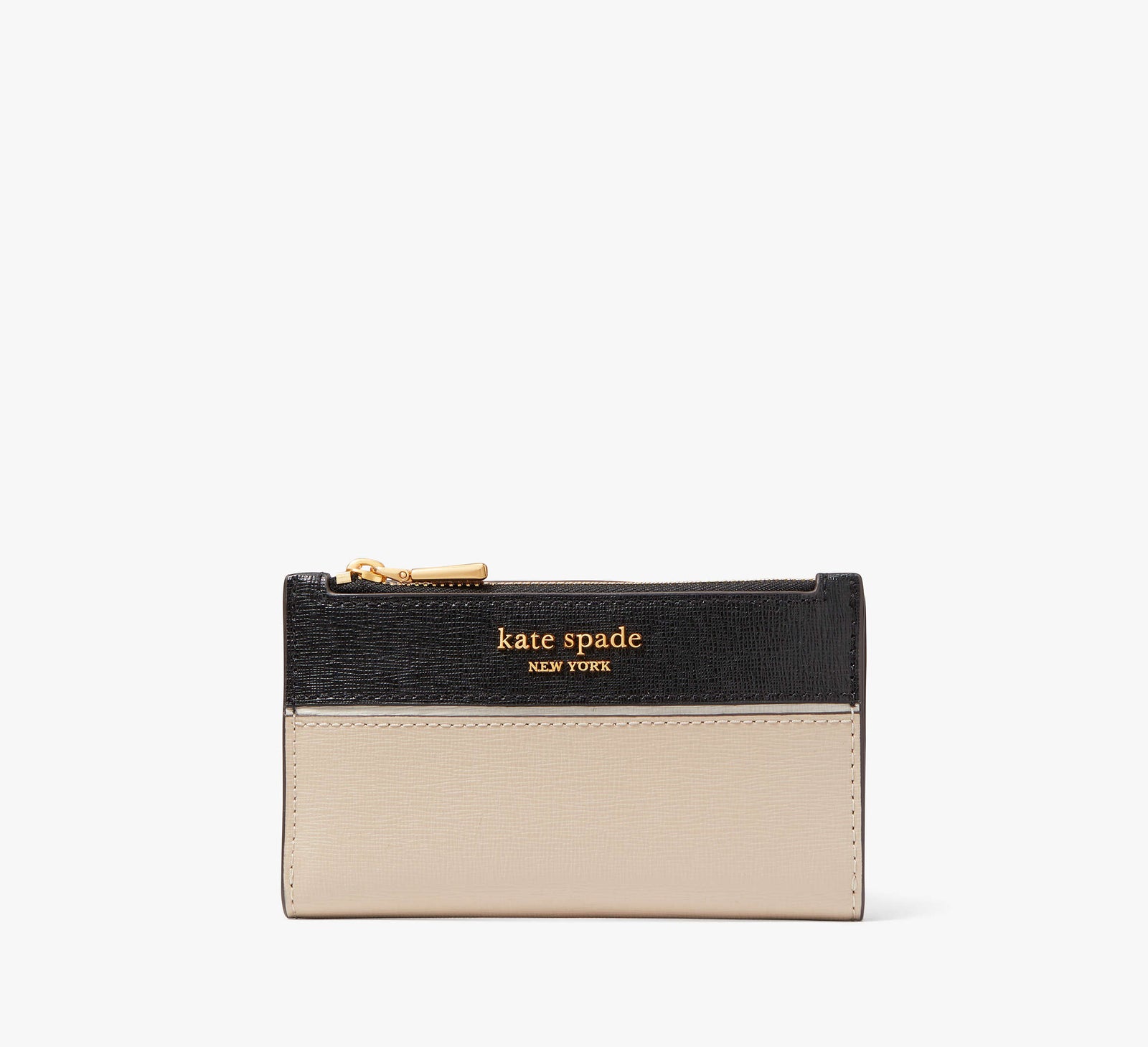 Kate Spade New York Portefeuille à deux volets mince et petit format à blocs de couleurs Morgan