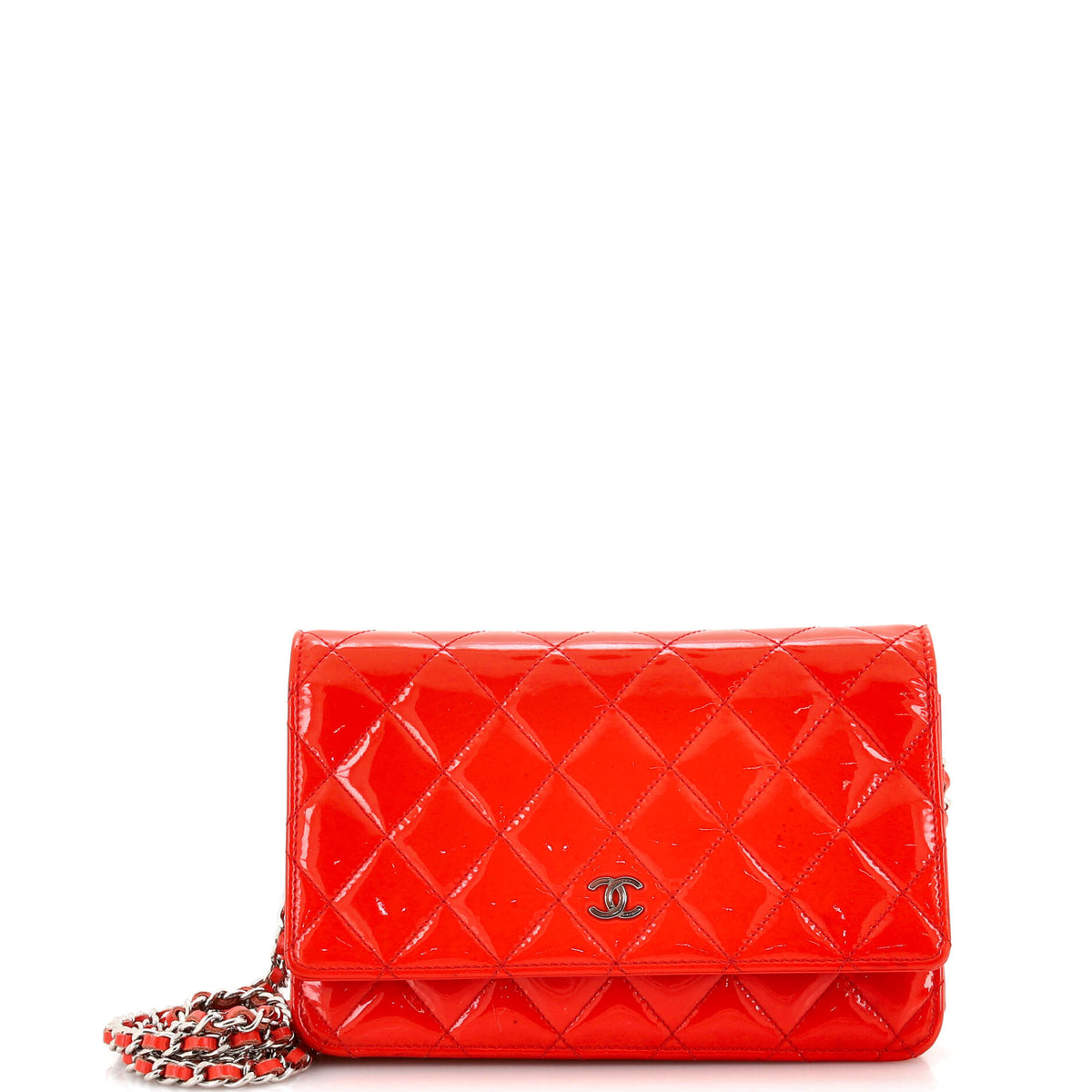 Chanel CHANEL Wallet on Chain Quilted Patent