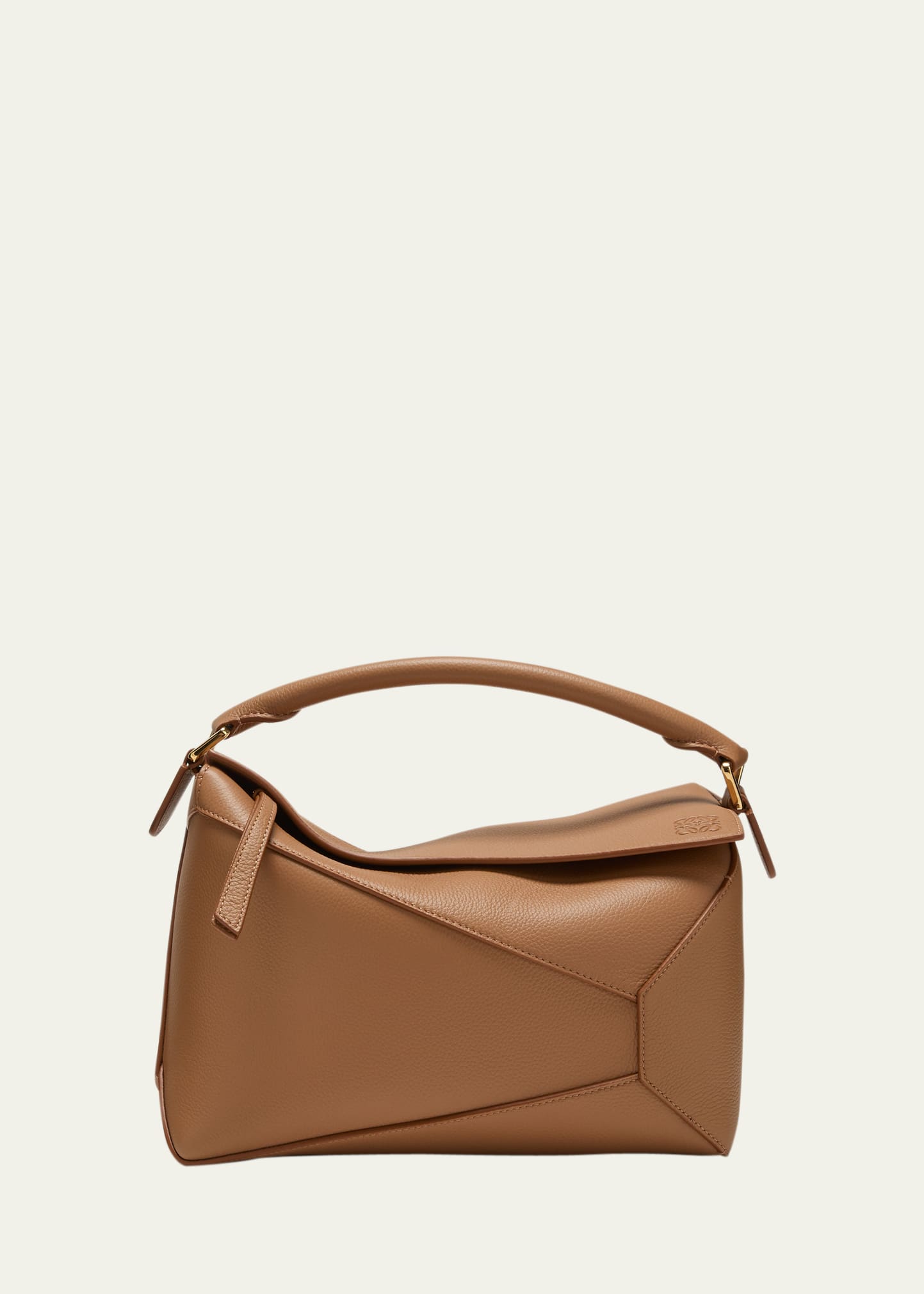 Loewe Puzzle Edge Top-Handle Bag in Soft Grained Leather