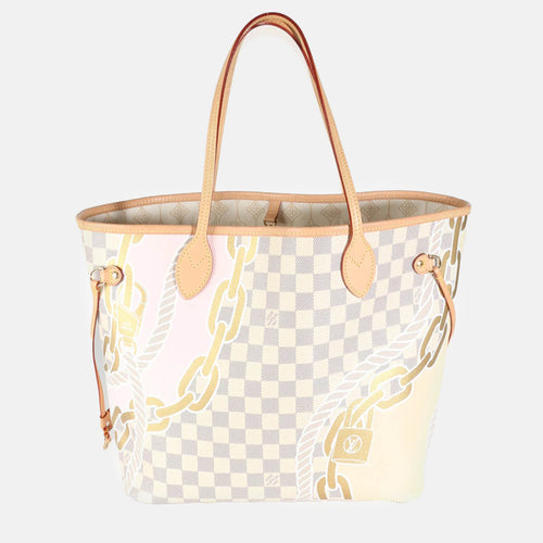 Damier Azur Canvas Nautical Neverfull MM Tote Bag