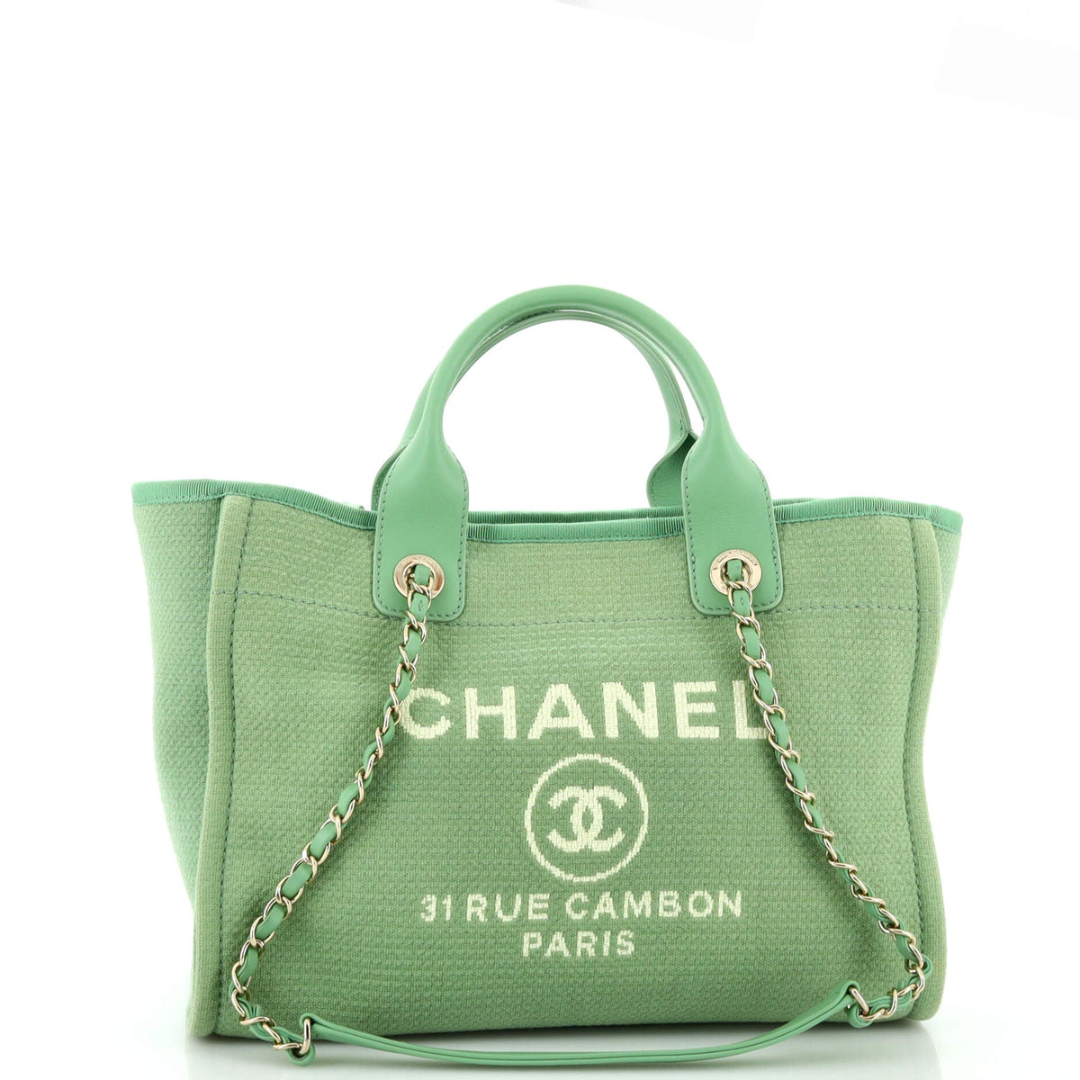 Chanel CHANEL Deauville NM Tote Mixed Fibers Small