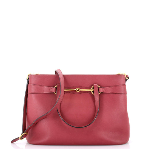 GUCCI Bright Bit Convertible Tote Leather Medium